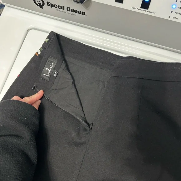 Lulus Don’t Stop the Party Black Embroidered A-Line Mini Skirt S - Picture 12 of 14